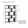 Scandinavian Merton Bookcase Sand Black Finish