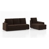 Apollo Sofa (Colour : Dark Earth, Cushion : Hard, Back Type : High Back, Seating Capacity : Right Aligned 3 Seater + Right Aligned Chaise)