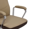 Ettorez Lexus Hb Ultra Premium Leatherette Office Chair In Beige And Mocha Colour