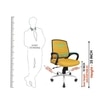 Smart Ergonomic Chair With Breathable Yellow Mesh Fabric