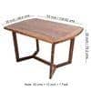 Columbus Sheesham Wood 4 seater Dining Table Set in Teak Finish