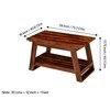 Alison Sheesham Wood Accent Rectangle Coffee Table In Natural Teak Finish