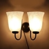 Devansh Metal Electric Wall Light in black Colour with White Shade Count of 2 Lights