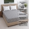 Grey And White Geometric Cotton 400 Tc fitted Double Queen Size Bedsheet With 2 Pillow Covers