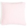 Smocking Cotton Blend Cushion Cover In Baby Pink