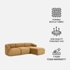 Zenliving Wood Left Aligned 3-Seater With Upholstery Non Storage Sofa In Brown Colour