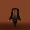 Devansh Gold Antique Wall Mounted Lamp With Black  Cotton Shade