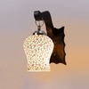 Devansh Solid Wood Electric Wall Light in Brown Colour with Multi Shade Count of 1 Light