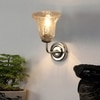 Devansh Steel Electric Wall Light in Steel Colour with Transparent Shade Count of 1 Light