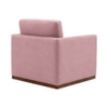 Bobby Boucle Fabric Lounge Chair in Pink Colour
