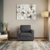 Apollo High Back 1 Seater  Fabric Sofa In Steel Colour