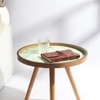 Grove Solid Wood Side Table in Forest Green Finish