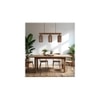 Casa 3 Series Brown Solid Wood Cluster Hanging Light