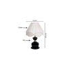 Atreus Off White Fabric Shade Table Lamp with Black Iron Base
