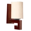 Devansh Solid Wood Electric Wall Light in off-white Colour with off-white Shade Count of 1 Light