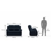 Griffin Recliner Two Seater - Cobalt