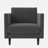 Tharoli Velvet 1 Seater Sofa in Dark Grey Colour
