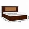 Aaranya Solid Wood Comfort Queen Bed Hydraulic Storage Provincial Teak Finish Mattress 60 x 78 Inch