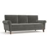 Oxford 3 Seater Fabric Sofa in Ash Grey Velvet Colour