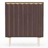 Keoni Solid Wood Free Standing Bar Cabinet in Claret Mahogany Finish