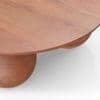 Takai Round Solid Wood Coffee Table in Red Cedar Finish