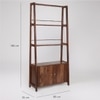 Noah Solid Wood Bookshelf with Storage Unit in Brown Colour