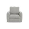 Apollo Compact High Back 1 Seater Fabric Sofa in Vapour Grey Colour