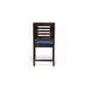 Rosslyn Sheesham Wood Dining Chair in Mahogany Finish & Navy Blue Velvet Cushion Seat