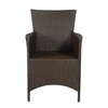 Darwin Wicker Table And Chair Set In Brown Dual Tone Finish