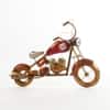 Desert Art Metal Handpainted Bike Wall Hanging with LED in Red Colour