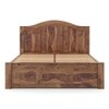 Ballito Solid Wood Queen Size Box Storage Bed In Teak Finish