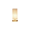 Helena White Jute table lamp with Gold wood base