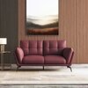 Vetra 2 Seater Leather Sofa In Wine Colour