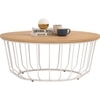 Scandinavian Flux Round Coffee Table Beige Matte Finish