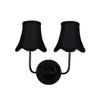 Devansh Dual Black Wallmounted Lamp With Cotton Black Shade