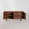 Kaspen Solid Mango Wood Sideboard with 4 Door in Provincial Teak Finish