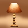 Devansh Grey Cotton Table Lamp With Wood Natural Base (10X10X16) Inches)-32