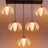 Devansh Solid Wood Electric Wall Light in Brown Colour with Red Shade Count of 1 Light