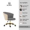 Doe Buck Paolo Beige Houndstooth Upholstered Swivel Office Chair