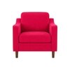 Menta Boucle Fabric Lounge Chair in Red Colour