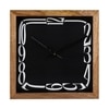 Overlapping Numerals Square Wooden Wall Clock