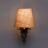 Devansh Metal Electric Wall Light in Antique Gold Colour with Beige Shade Count of 1 Light