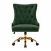 Doe Buck Swen Luxury Green Tufted Velvet Office Chair