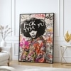 The Castle Decor Bold Graffiti Portrait Wall Art Framed Painting 20x30 Inch