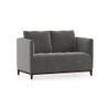Florence Luxe 2 Seater Fabric Sofa in Ash Grey Velvet Colour
