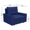 Barato  Pull Out Sofa cum Bed  in Navy Blue Colour