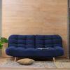 Bonnes 3 Seater Sofa Cum Bed In Navy Blue Color