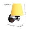 Devansh Metal Electric Wall Light in Yellow Colour with Yellow Shade Count of 1 Light