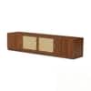 Nenki 4 Door Solid Wood Tv Cabinet  In Provincial Teak Finish