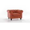 Winchester 1 Seater Leatherette Sofa in Tan Colour
